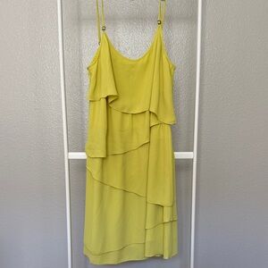 BCBG Elegant Yellow Layered Dress
